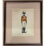 FRAMED SHOULDER ARMS - 1ST MOTION PRINT BY THOMAS ROWLANDSON ACCEPTABLE CONDITION