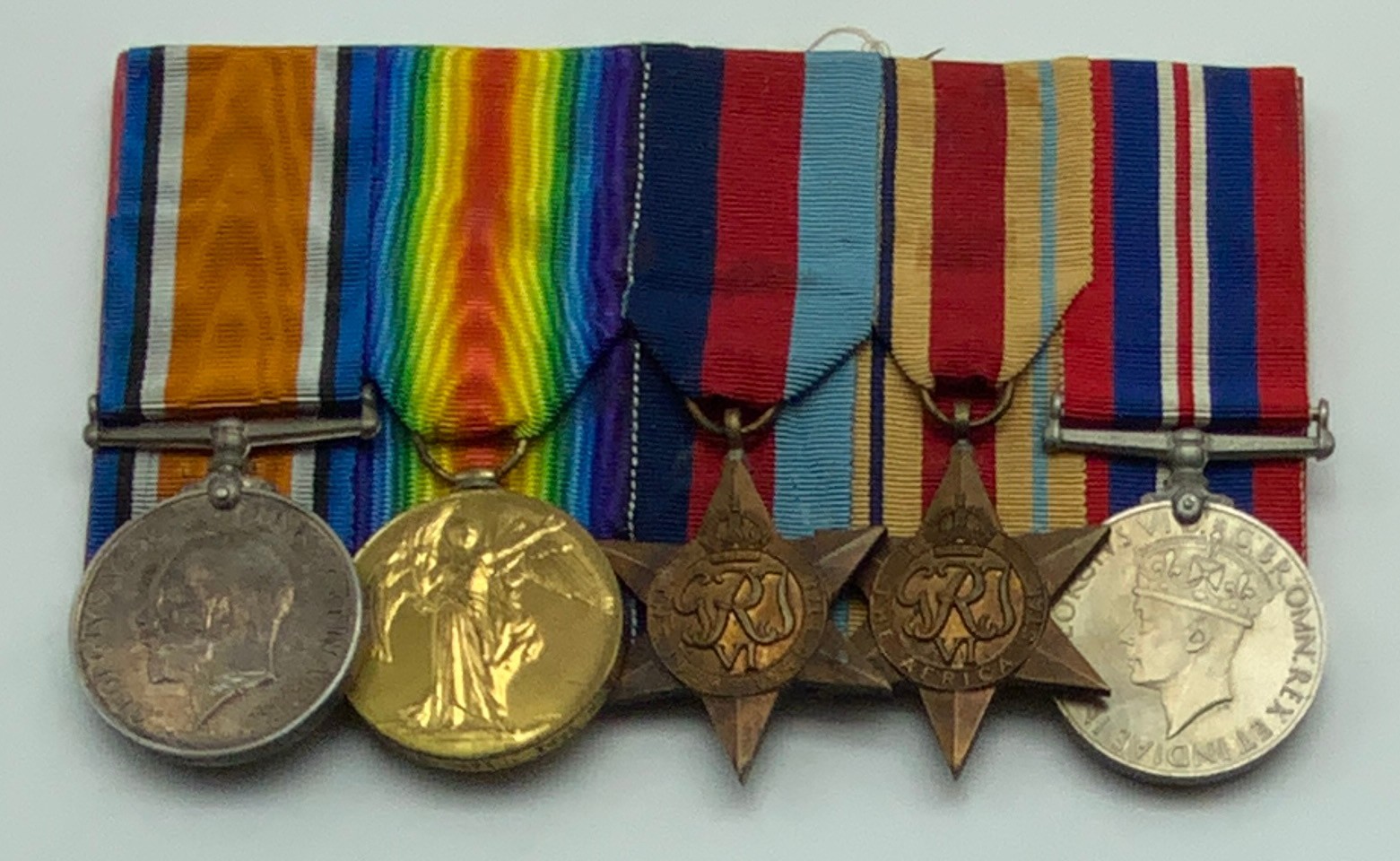 WWI & WWII GROUP OF FIVE MEDALS (SOME EPHEMERA) AWARDED TO 512323 PTE.W.DAVID. 14 – LOND.R.