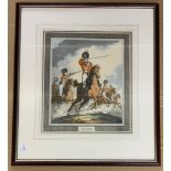 FRAMED GUARD PRINT BY THOMAS ROWLANDSON ACCEPTABLE CONDITION