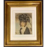 FRAMED PRINT OF A YOUNG LADY