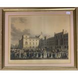 THE QUEEN RETURNING FROM THE HOUSE OF LORDS FRAMED PRINT - PROOF IMPRESSION