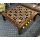 SCANDINAVIAN ROSEWOOD TILED TOP COFFEE TABLE