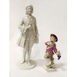 AUGARTEN BLANC DE CHINE DANDY & A KPM ALLEGORY OF SUMMER FIGURINE