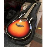 YAMAHA APX500 3 SEMI ACOUSTIC GUITAR & CASE