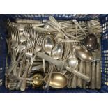 SILVER PLATED 12 PIECE CANTEEN OF CUTLERY ETC