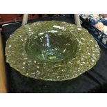 GREEN ART VASE DISH