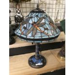 BLUE DRAGONFLY TIFFANY STYLE LAMP