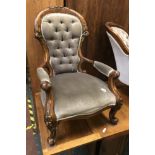 LADIES BUTTON BACK CHAIR
