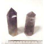 PAIR QUARTZ OBELISKS