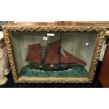 EXCELSIOR LOWESTOFT MODEL SCHOONER - CASED