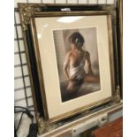 SIGNED PASTEL OF EROTIC WOMAN