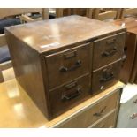 OAK FOUR DRAWER FILING CABINET