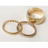 22CT, 18CT & 9CT GOLD WEDDING BANDS