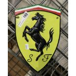 CAST IRON FERRARI SIGN