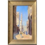 Paul Canfield Smyth 1888-1963. British. Oil on board. “A Street View in Cairo”. Signed.