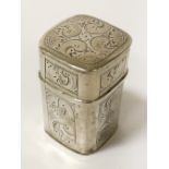 ANTIQUE HALLMARKED SILVER DUTCH PEPPERMINT BOX CIRCA 1890