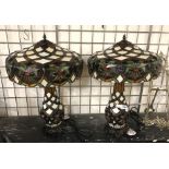 PAIR OF TIFFANY STYLE LAMPS