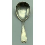 HALLMARKED SILVER TEA CADDY SPOON