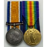 WWI BRITISH WAR MEDAL VICTORY MEDAL SET AWARDED TO PRIVATE CHARLES SMITH 14-LOND. R 5688