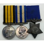 QUEEN VICTORIA THREE MEDALS AWARDED TO W.B. SPRY