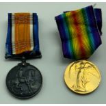 WWI BRITISH WAR MEDAL VICTORY MEDAL SET AWARDED TO PRIVATE HORACE ALLNUTT 14-LOND. R 514699