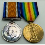 WWI BRITISH WAR AND VICTORY MEDAL 77479 PTE.G.GLASS. L'POOL R.