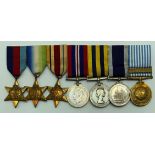 WWII & QUEEN ELIZABETH II GROUP OF SEVEN MEDALS INCLUDING KOREAN CAMPAIGN