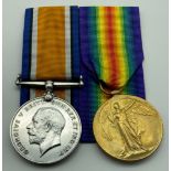 WWI BRITISH WAR MEDAL & VICTORY MEDAL SET AWARDED TO PRIVATE REGINALD JACKSON 14-LOND. R 514594