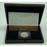 CASED SILVER TRADE DOLLAR 1908