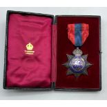 A BOXED KING GEORGE V IMPERIAL SERVICE MEDAL PRESENTED TO WILLIAM.J.ALLIS