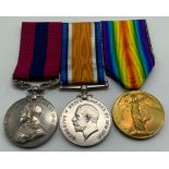 WWI GROUP OF THREE MEDALS INCLUDING DISTINGUISHED CONDUCT MEDAL