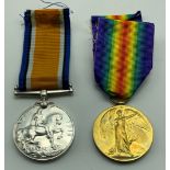 WWI BRITISH WAR MEDAL VICTORY MEDAL SET AWARDED TO PRIVATE STANLEY R. GIBBERD 14-LOND. R 5192