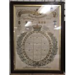 FRAMED ROLL OF LONDON SCOTTISH RIFLE VOLUNTEERS 1891