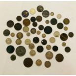 SELECTION OF VARIOUS EARLY COINS INCLUDING SILVER