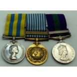 QUEEN ELIZABETH II GROUP OF THREE MEDALS [KOREA]