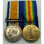 WWI BRITISH WAR MEDAL & VICTORY MEDAL SET AWARDED TO CORPORAL ERNEST L. BARKER 14-LOND. R 514932