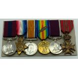 WW1 GROUP OF SIX MEDALS INCLUDING DISTINGUISHED CONDUCT MEDAL & CROIX DE GUERRE ( BELGUIM)