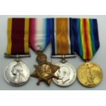 WWI GROUP OF FOUR MEDALS INCLUDING CHINA 1900 BOXER REBELLION MEDAL