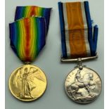 WWI BRITISH WAR MEDAL VICTORY MEDAL SET AWARDED TO PRIVATE T. FINCH 14-LOND. R 514870