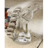 LARGE GLASS HORSE HEAD - 31CMS