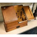 VICTORIAN WALNUT STATIONARY CABINET - 35CMS HEIGHT