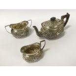 HM SILVER BATCHELORS TEA SET ''DEPOSE''