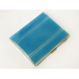 ENAMEL LIGHT BLUE SILVER COMPACT - 8CMS X 7CMS