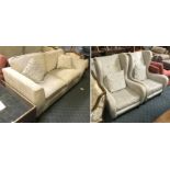 ASHLEY MANOR ANDREAUS 3 SEATER HIGH GREY SOFA