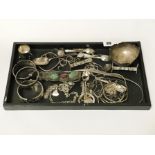 COLLECTION OF HM SILVER JEWELLERY