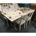 TILED TOP DINING TABLE & 4 CHAIRS BY INGOLF