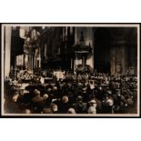 PRESS PHOTOGRAPH OF SIR WINSTON CHURCHILL FUNERAL SERVICE AT ST. PAUL'S CATHEDRAL