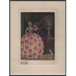 GEORGES BARBIER (1882-1932) THEATRE HAND-COLOURED ETCHING ON WOVE ca. 1912 ARTIST PROOF