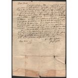 1758 PRE-STAMP ENTIRE LETTER TO EDINBURGH