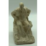 OSCAR NEMON (1906-1985) MIXED MEDIA COMPOSITE STATUE OF SEATED SIGMUND FREUD